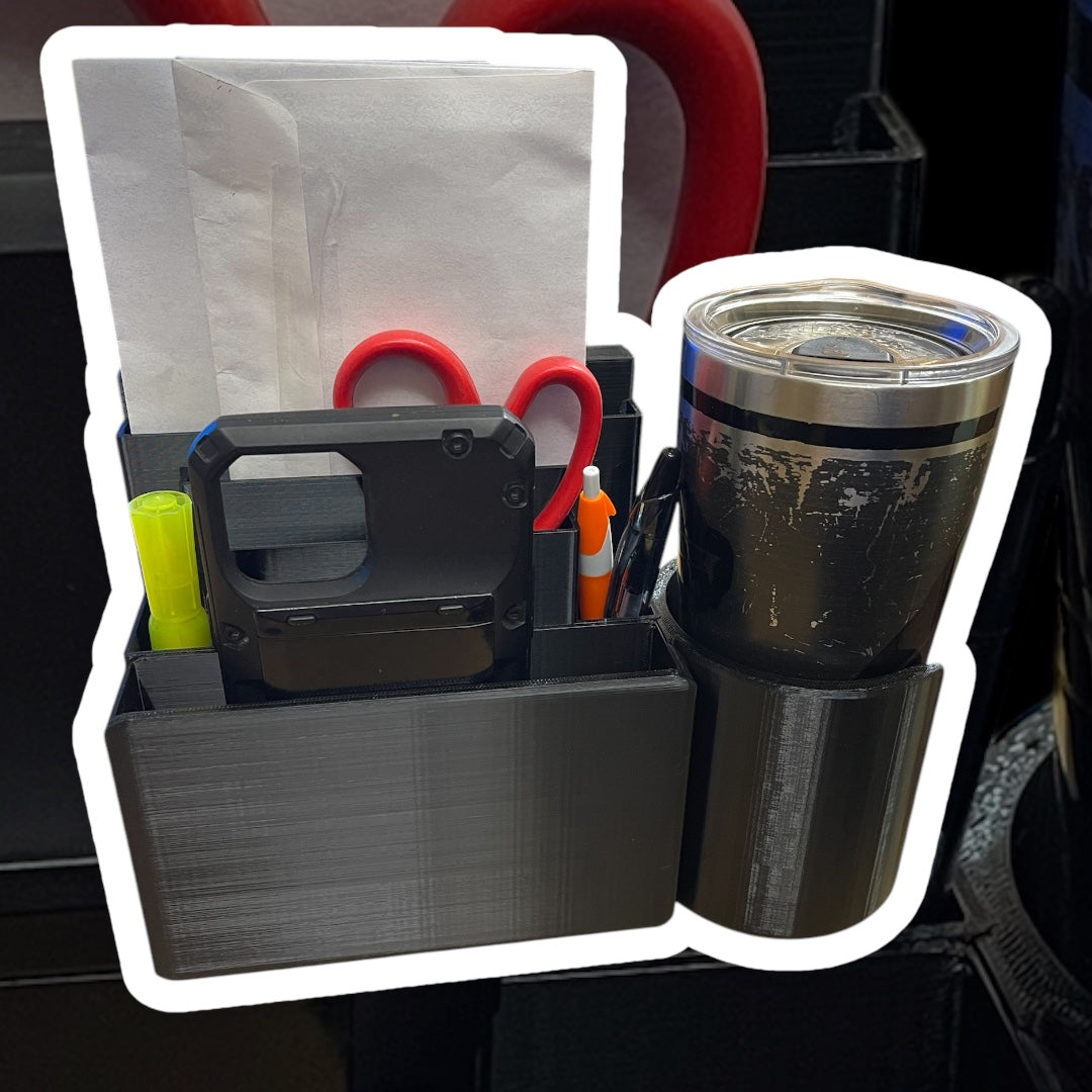 Organizer & Cup Holder for USPS Mail Carrier/LLV, All In One Detachable